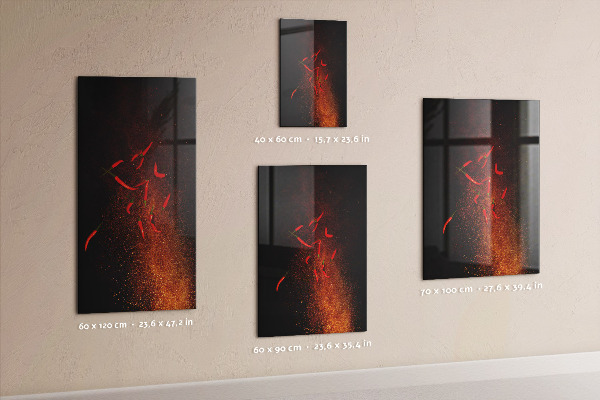 Memobord van glas met print inclusief neodymium magneten Creatief moodboard voor foto's en notities