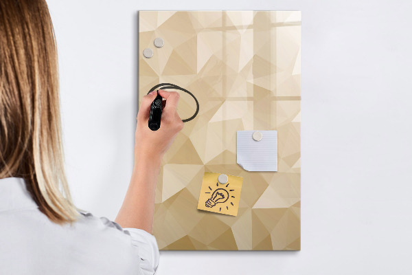 Decoratief glazen wandbord beschrijfbaar en magnetisch Modern prikbord voor notities en foto's