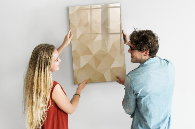 Decoratief glazen wandbord beschrijfbaar en magnetisch Modern prikbord voor notities en foto's