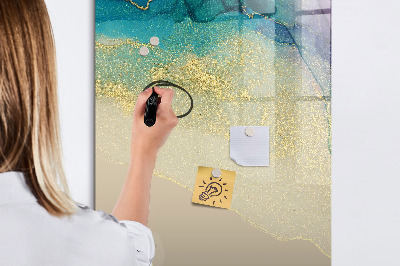 Memobord van glas met print inclusief neodymium magneten Een stijlvol bord voor notities en foto's