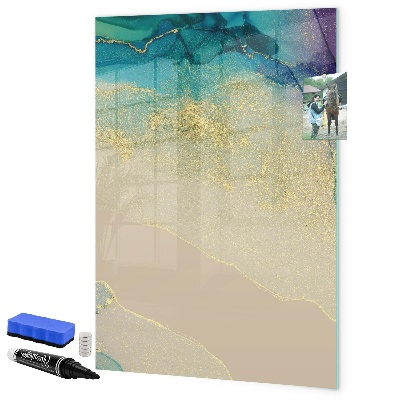 Memobord van glas met print inclusief neodymium magneten Een stijlvol bord voor notities en foto's
