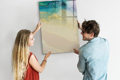 Memobord van glas met print inclusief neodymium magneten Een stijlvol bord voor notities en foto's