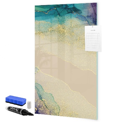 Memobord van glas met print inclusief neodymium magneten Een stijlvol bord voor notities en foto's