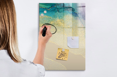 Memobord van glas met print inclusief neodymium magneten Een stijlvol bord voor notities en foto's