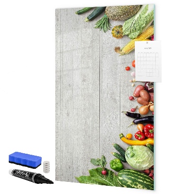 Decoratief glazen wandbord beschrijfbaar en magnetisch Creatief prikbord voor notities en foto's