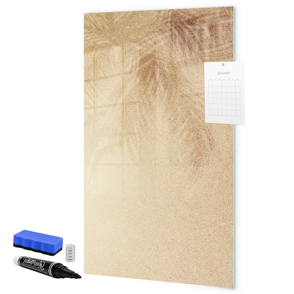 Memobord van glas met print inclusief neodymium magneten Bord voor foto's en notities