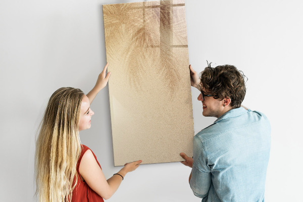 Memobord van glas met print inclusief neodymium magneten Bord voor foto's en notities