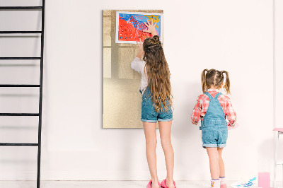 Memobord van glas met print inclusief neodymium magneten Bord voor foto's en notities