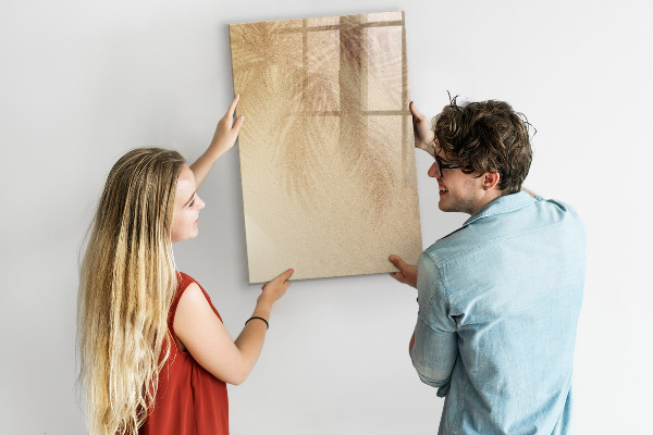 Memobord van glas met print inclusief neodymium magneten Bord voor foto's en notities