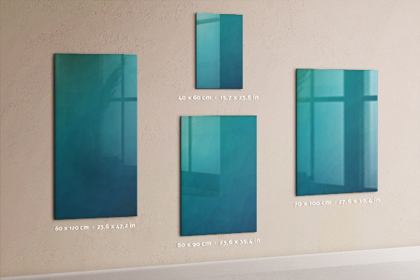 Decoratief glazen wandbord beschrijfbaar en magnetisch Dagelijkse organisatie en taakplanning