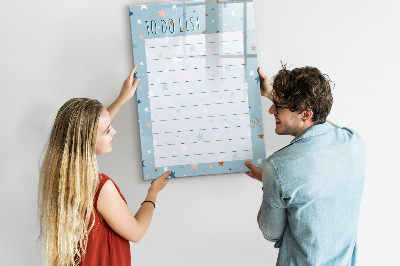 Decoratief glazen wandbord beschrijfbaar en magnetisch Takenlijst met ruimte voor foto's