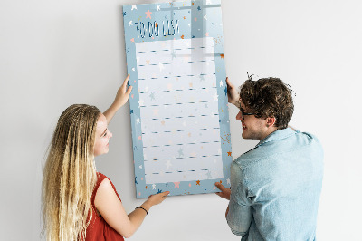 Decoratief glazen wandbord beschrijfbaar en magnetisch Takenlijst met ruimte voor foto's