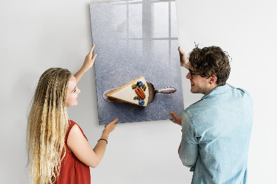 Decoratief glazen wandbord beschrijfbaar en magnetisch Creatief prikbord voor notities en foto's