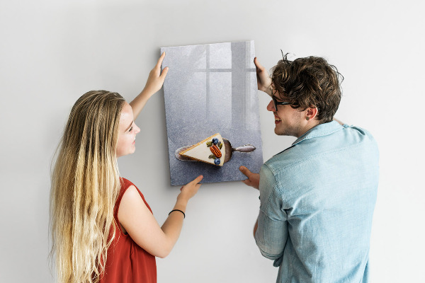 Decoratief glazen wandbord beschrijfbaar en magnetisch Creatief prikbord voor notities en foto's