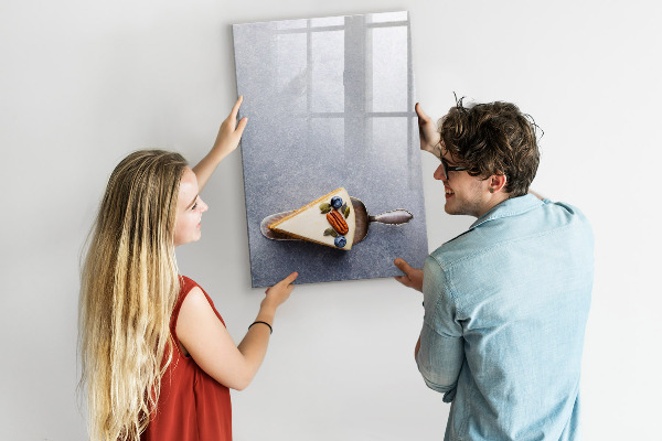 Decoratief glazen wandbord beschrijfbaar en magnetisch Creatief prikbord voor notities en foto's