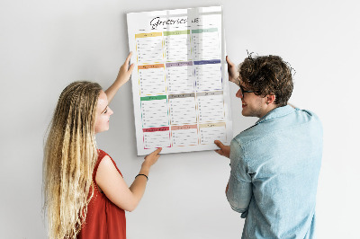 Memobord van glas met print inclusief neodymium magneten Boodschappenlijst met ruimte voor foto's