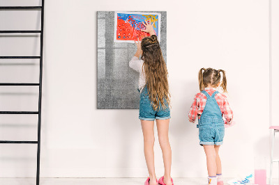 Memobord van glas met print inclusief neodymium magneten Modern prikbord voor notities en foto's