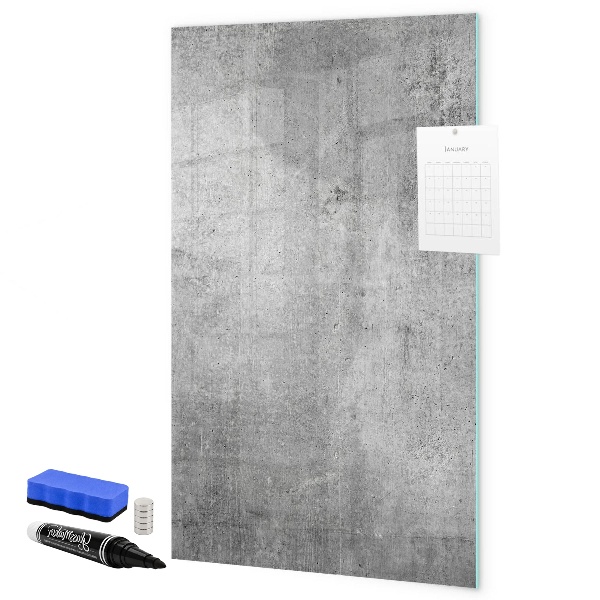 Memobord van glas met print inclusief neodymium magneten Modern prikbord voor notities en foto's