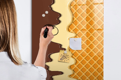 Memobord van glas met print inclusief neodymium magneten Een leuk prikbord voor foto's en notities.