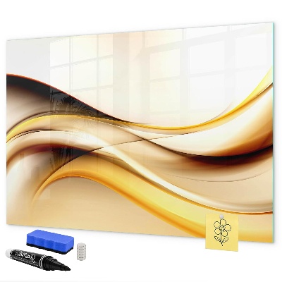 Decoratief glazen wandbord beschrijfbaar en magnetisch Een moderne ruimte voor het presenteren van foto's