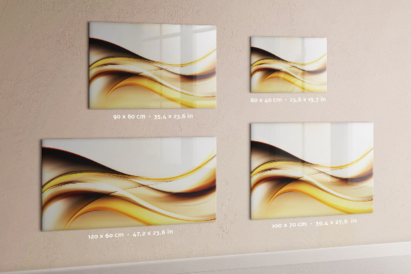 Decoratief glazen wandbord beschrijfbaar en magnetisch Een moderne ruimte voor het presenteren van foto's