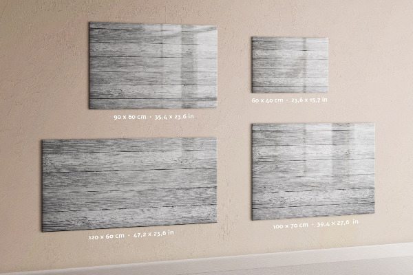 Decoratief glazen wandbord beschrijfbaar en magnetisch Stijlvol bord voor foto's en notities