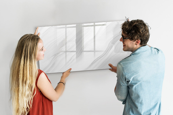 Memobord van glas met print inclusief neodymium magneten Een prikbord voor het presenteren van herinneringen en foto's