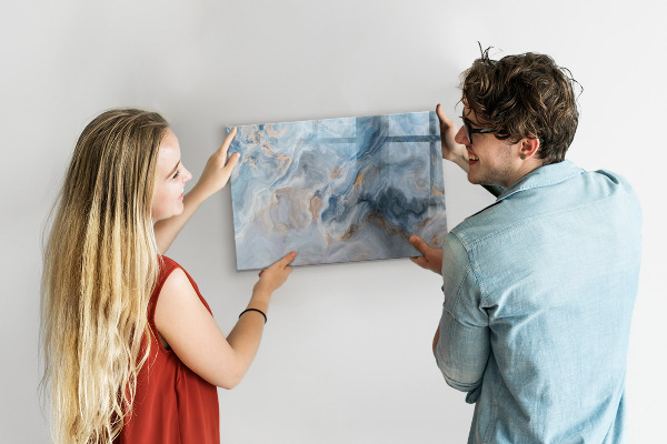 Memobord van glas met print inclusief neodymium magneten Modern fotodisplaybord