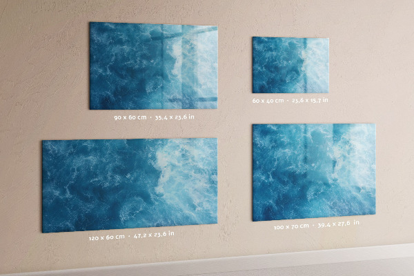 Decoratief glazen wandbord beschrijfbaar en magnetisch Een kleurrijk prikbord voor notities en foto's