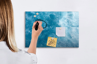 Decoratief glazen wandbord beschrijfbaar en magnetisch Een kleurrijk prikbord voor notities en foto's