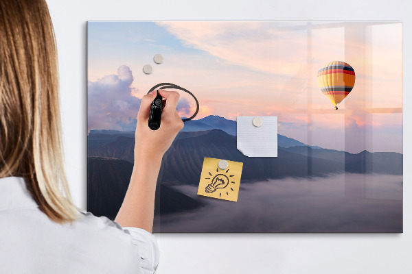 Memobord van glas met print inclusief neodymium magneten Een creatieve ruimte voor zelfexpressie