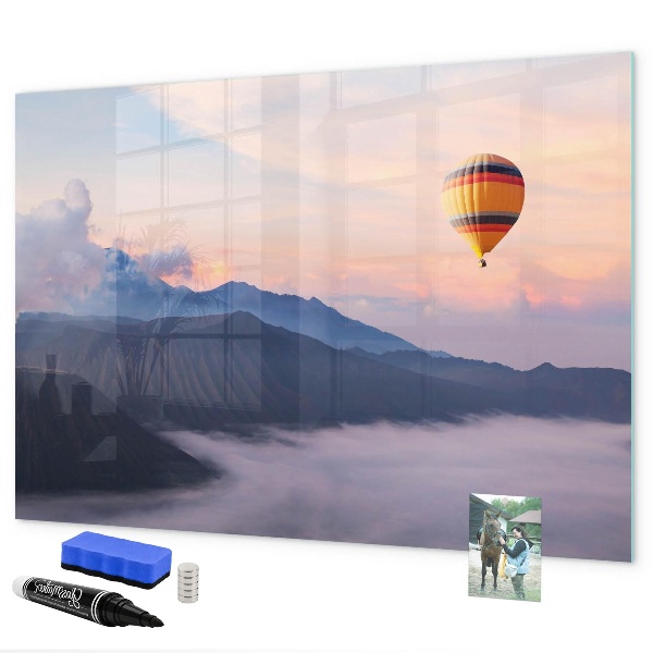 Memobord van glas met print inclusief neodymium magneten Een creatieve ruimte voor zelfexpressie