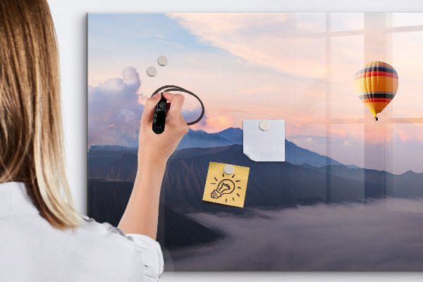 Memobord van glas met print inclusief neodymium magneten Een creatieve ruimte voor zelfexpressie