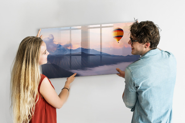 Memobord van glas met print inclusief neodymium magneten Een creatieve ruimte voor zelfexpressie