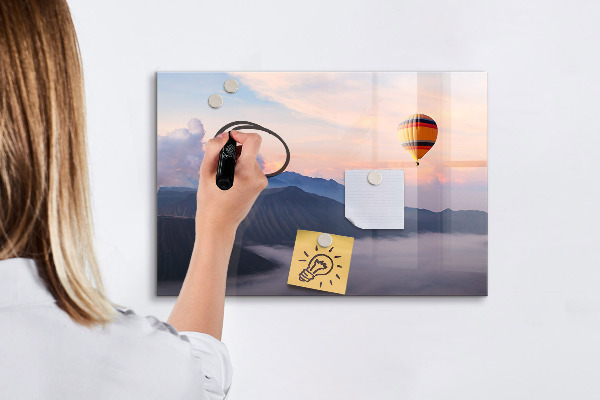 Memobord van glas met print inclusief neodymium magneten Een creatieve ruimte voor zelfexpressie