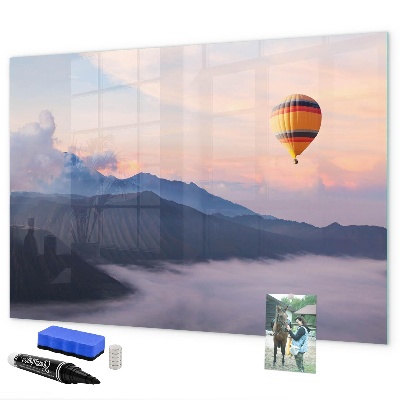 Memobord van glas met print inclusief neodymium magneten Een creatieve ruimte voor zelfexpressie