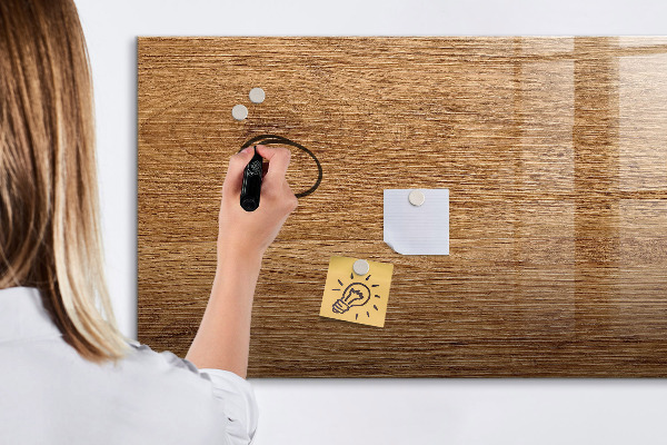 Memobord van glas met print inclusief neodymium magneten Memobord met magneten en foto's