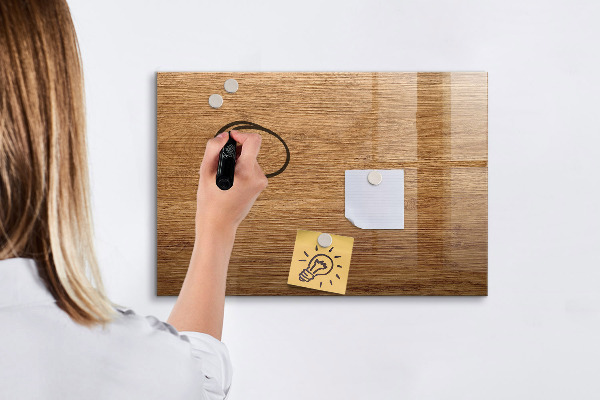 Memobord van glas met print inclusief neodymium magneten Memobord met magneten en foto's
