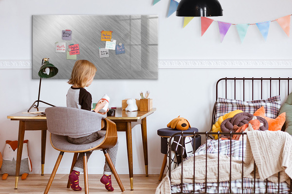 Memobord van glas met print inclusief neodymium magneten Magnetisch bord voor foto's en notities