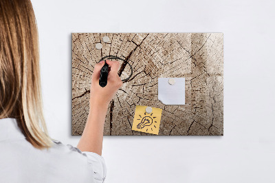 Memobord van glas met print inclusief neodymium magneten Natuurlijk ontwerp met ruimte voor foto's