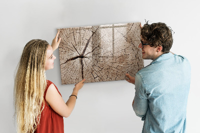 Memobord van glas met print inclusief neodymium magneten Natuurlijk ontwerp met ruimte voor foto's