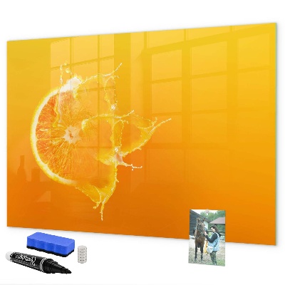 Decoratief glazen wandbord beschrijfbaar en magnetisch Een kleurrijk prikbord voor notities en foto's