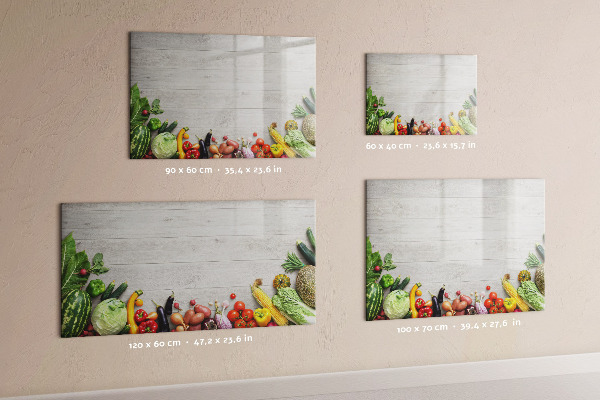 Decoratief glazen wandbord beschrijfbaar en magnetisch Een creatieve ruimte voor herinneringen en foto's