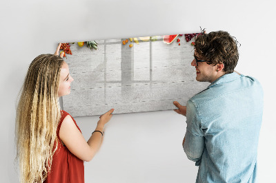 Decoratief glazen wandbord beschrijfbaar en magnetisch Kleurrijke fotopresentatieset