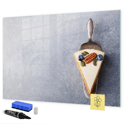 Decoratief glazen wandbord beschrijfbaar en magnetisch Een creatieve plek voor herinneringen en notities