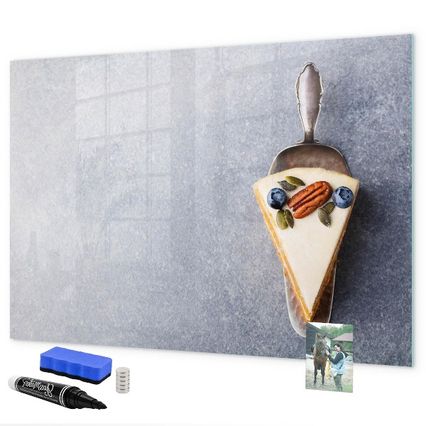 Decoratief glazen wandbord beschrijfbaar en magnetisch Een creatieve plek voor herinneringen en notities