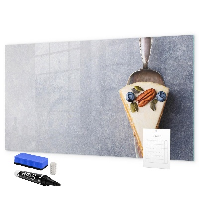 Decoratief glazen wandbord beschrijfbaar en magnetisch Een creatieve plek voor herinneringen en notities