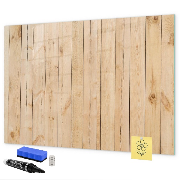 Memobord van glas met print inclusief neodymium magneten Bord voor foto's en notities