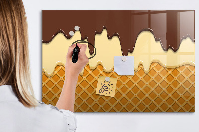 Decoratief glazen wandbord beschrijfbaar en magnetisch Mooie momenten op de ijsbaan