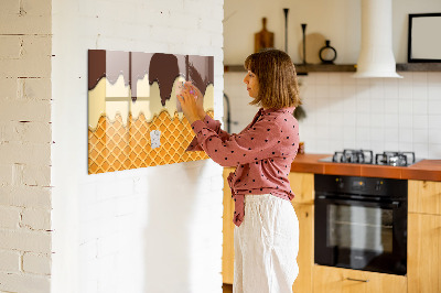 Decoratief glazen wandbord beschrijfbaar en magnetisch Mooie momenten op de ijsbaan